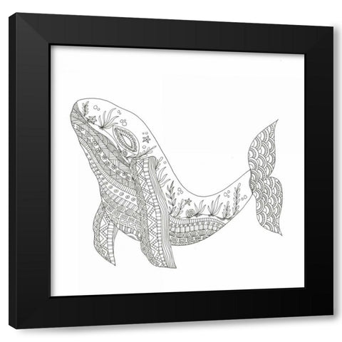 Creatures From The Deep 4 Black Modern Wood Framed Art Print with Double Matting by Varacek, Pam