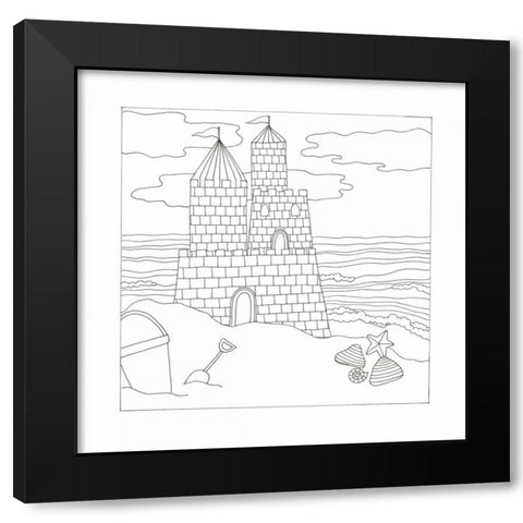 Summer Time Fun 2 Black Modern Wood Framed Art Print with Double Matting by Varacek, Pam
