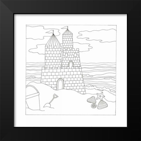 Summer Time Fun 2 Black Modern Wood Framed Art Print by Varacek, Pam