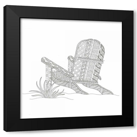 Summer Time Fun 3 Black Modern Wood Framed Art Print with Double Matting by Varacek, Pam