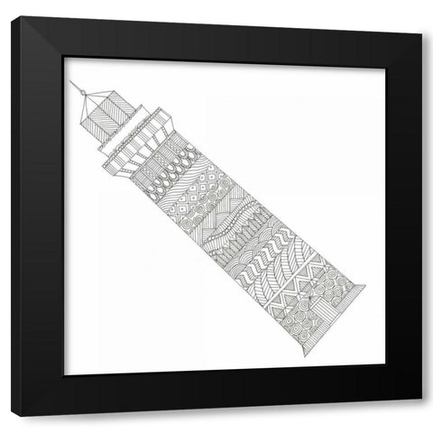 Lighthouse Majesty 2 Black Modern Wood Framed Art Print with Double Matting by Varacek, Pam