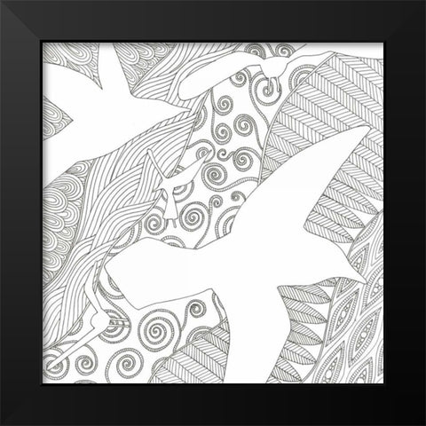Catching The Breeze Black Modern Wood Framed Art Print by Varacek, Pam