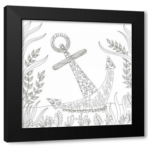 Anchored Bottom Black Modern Wood Framed Art Print with Double Matting by Varacek, Pam