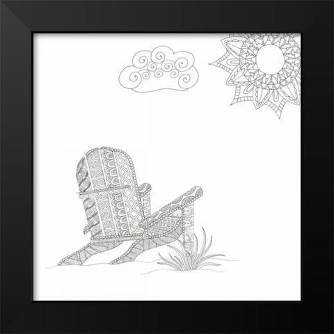 Summer Seat 2 Black Modern Wood Framed Art Print by Varacek, Pam