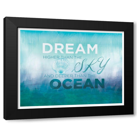 Watercolor Coast 2 Black Modern Wood Framed Art Print with Double Matting by Allen, Candace