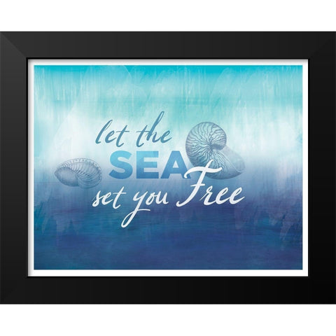 Watercolor Coast 3 Black Modern Wood Framed Art Print by Allen, Candace