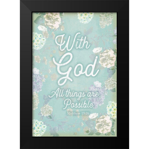 Religious 1 Black Modern Wood Framed Art Print by Lula Bijoux and Company
