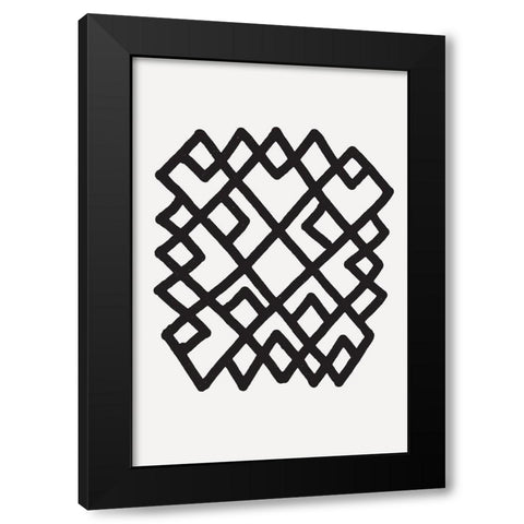 BW Minimalist 1 Black Modern Wood Framed Art Print with Double Matting by Lula Bijoux And Company