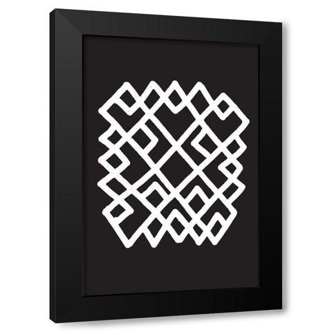 BW Minimalist 2 Black Modern Wood Framed Art Print with Double Matting by Lula Bijoux And Company
