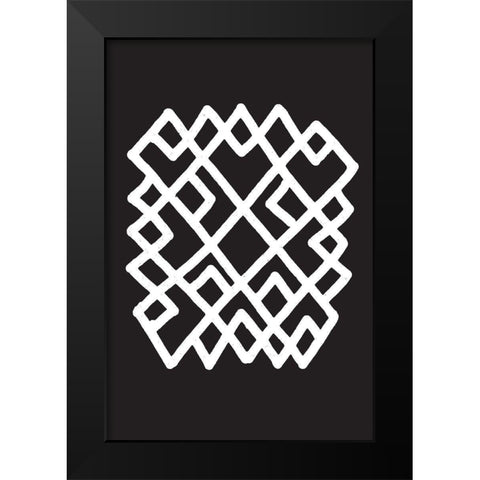 BW Minimalist 2 Black Modern Wood Framed Art Print by Lula Bijoux And Company