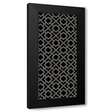 Geo Black and Gold 1 Black Modern Wood Framed Art Print by Allen, Candace