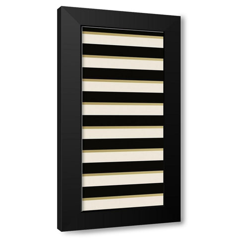 Geo Black and Gold 2 Black Modern Wood Framed Art Print with Double Matting by Allen, Candace