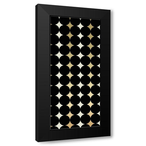 Geo Black and Gold 3 Black Modern Wood Framed Art Print with Double Matting by Allen, Candace