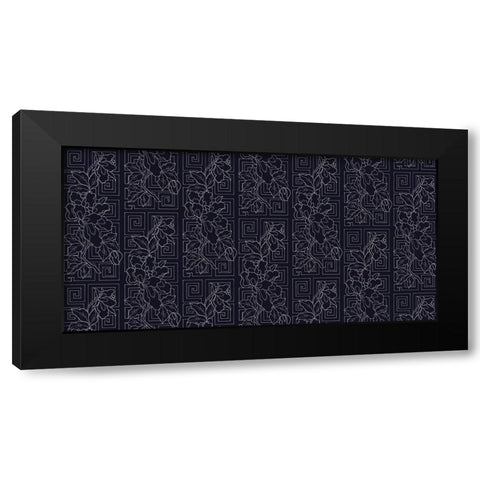 Kimono Quilt Network Black Modern Wood Framed Art Print with Double Matting by Allen, Candace