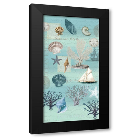 By The Sea Main 1 Black Modern Wood Framed Art Print with Double Matting by Allen, Candace