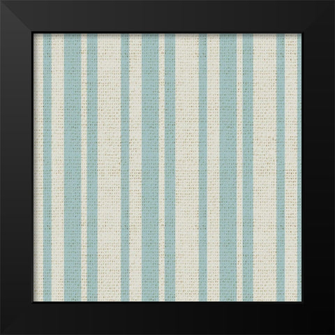 Nautical Turq Stripe 1 Black Modern Wood Framed Art Print by Allen, Candace
