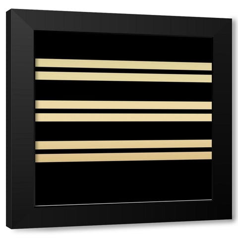 Geo Black and Gold 4 Black Modern Wood Framed Art Print with Double Matting by Allen, Candace