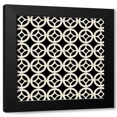 Geo Black and Gold 5 Black Modern Wood Framed Art Print with Double Matting by Allen, Candace