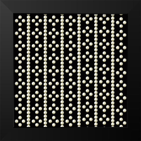 Geo Gem Pearls 2 Black Modern Wood Framed Art Print by Allen, Candace