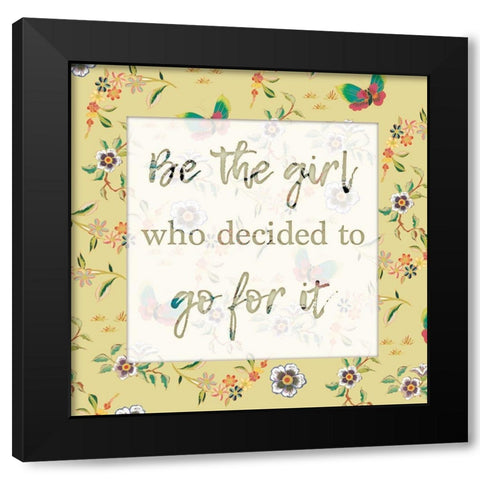 Go For It 1 Black Modern Wood Framed Art Print with Double Matting by Lula Bijoux and Company