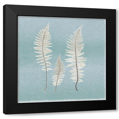 Spring Eden Fern Black Modern Wood Framed Art Print with Double Matting by Lula Bijoux And Company