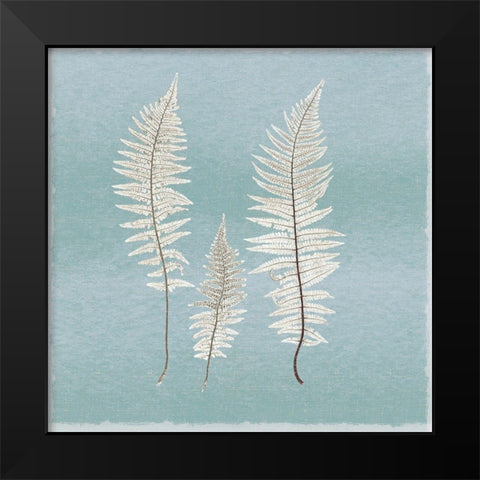 Spring Eden Fern Black Modern Wood Framed Art Print by Lula Bijoux And Company