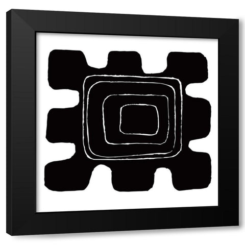 BW Minimalist 3 Black Modern Wood Framed Art Print with Double Matting by Lula Bijoux And Company