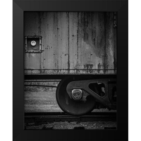 Side Train Black Modern Wood Framed Art Print by Taylor, Glenn