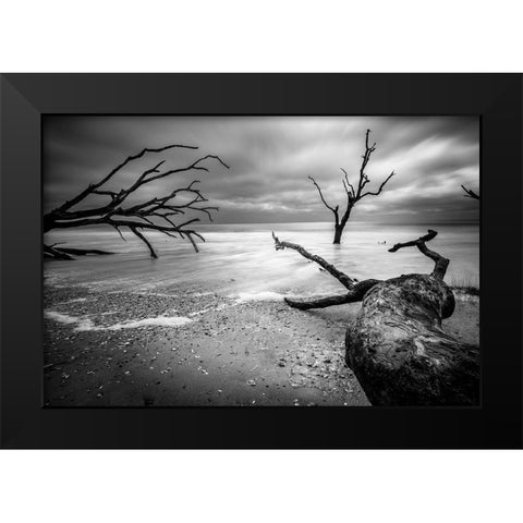 Mercurial Drift Black Modern Wood Framed Art Print by Taylor, Glenn