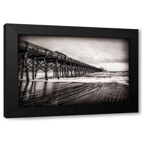 Rushing Tide Black Modern Wood Framed Art Print with Double Matting by Taylor, Glenn
