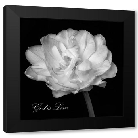 God is Love Black Modern Wood Framed Art Print with Double Matting by Poinski, Dianne