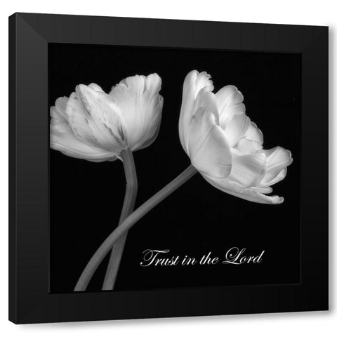 Trust in The Lord Black Modern Wood Framed Art Print by Poinski, Dianne