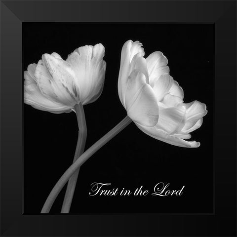 Trust in The Lord Black Modern Wood Framed Art Print by Poinski, Dianne