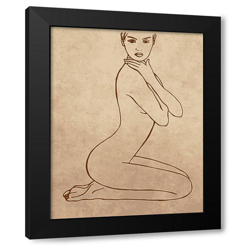 Natural Woman 1 Black Modern Wood Framed Art Print by Jenner, Roya