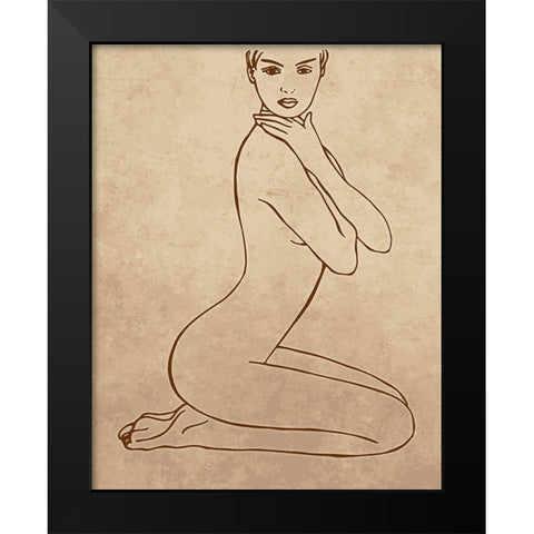 Natural Woman 1 Black Modern Wood Framed Art Print by Jenner, Roya