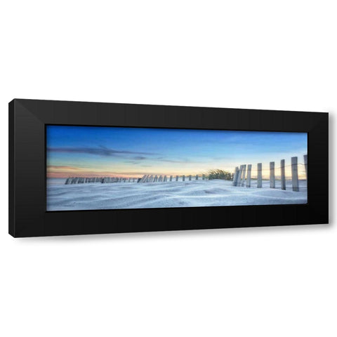Fenced In Sunset Black Modern Wood Framed Art Print by Rowland, Joseph