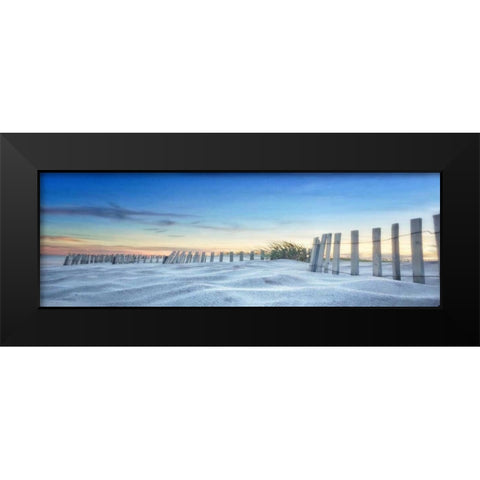 Fenced In Sunset Black Modern Wood Framed Art Print by Rowland, Joseph
