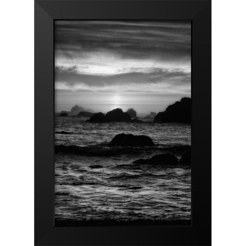 Sunset II Black Modern Wood Framed Art Print by Rowland, Joseph