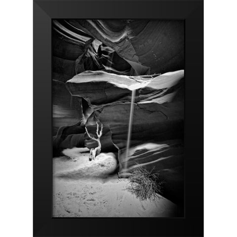 Slot Sand Falling Black Modern Wood Framed Art Print by Rowland, Joseph