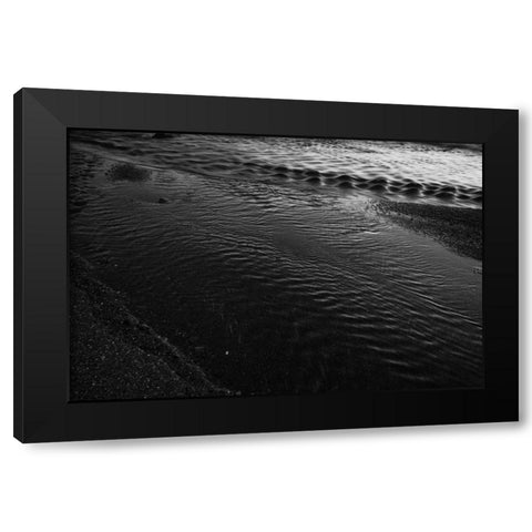 Water Rivulets Black Modern Wood Framed Art Print by Rowland, Joseph