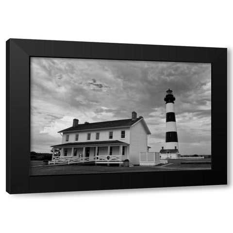 Bodie Lighthouse Black Modern Wood Framed Art Print with Double Matting by Rowland, Joseph