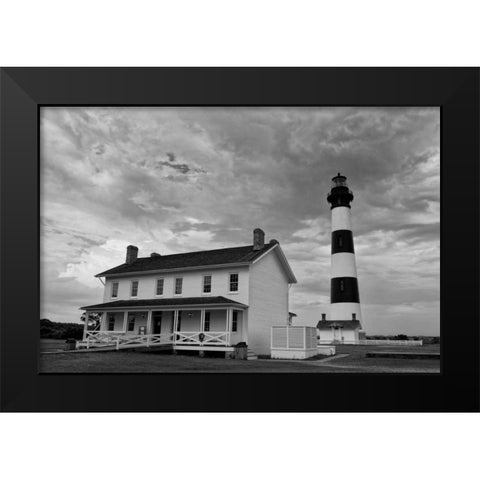 Bodie Lighthouse Black Modern Wood Framed Art Print by Rowland, Joseph