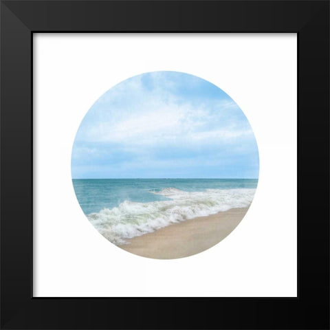 Waves To Sea 2 Black Modern Wood Framed Art Print by Rowland, Joseph