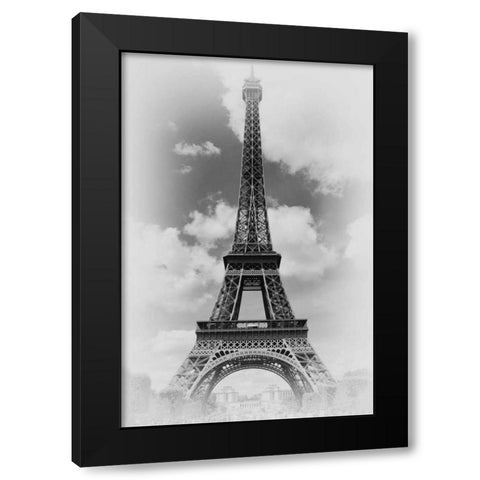Eiffel 1 Black Modern Wood Framed Art Print with Double Matting by De Carvalho, Sandro