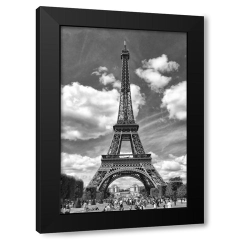 Eiffel 5 Black Modern Wood Framed Art Print by De Carvalho, Sandro