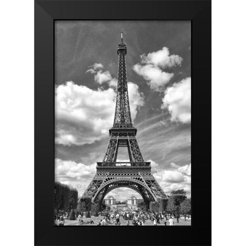Eiffel 5 Black Modern Wood Framed Art Print by De Carvalho, Sandro