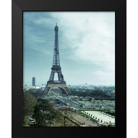 Paris in Summer Black Modern Wood Framed Art Print by Ghanooni, Sarah