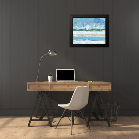 Beachy Coast Black Modern Wood Framed Art Print by Haynes, Smith