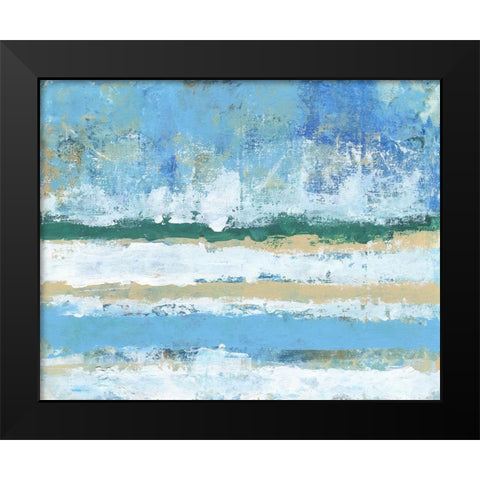 Beachy Coast Black Modern Wood Framed Art Print by Haynes, Smith
