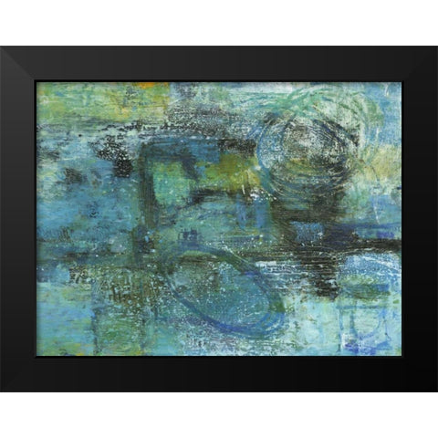 Blue Lagoon Black Modern Wood Framed Art Print by Haynes, Smith